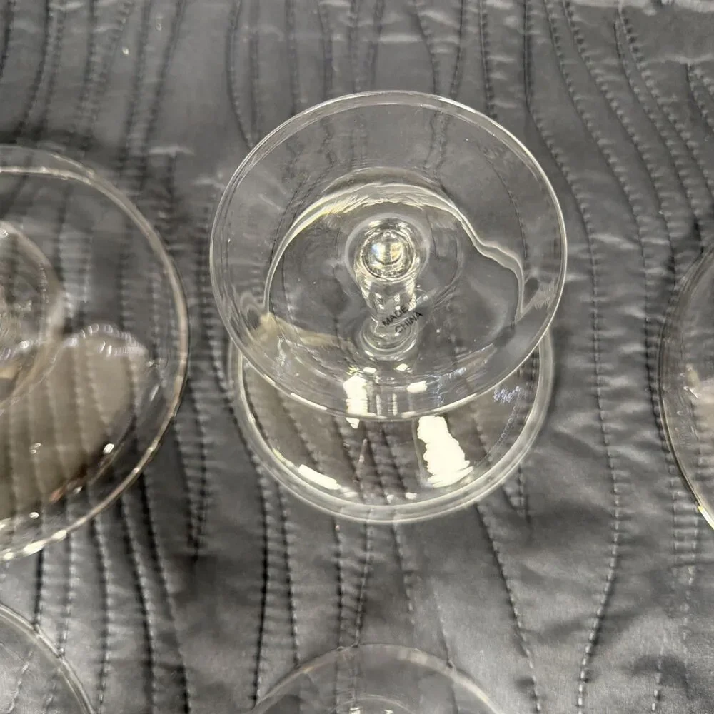 Set of 3 Clear Glass Pedestal Cake Stands w/ Domed Lids Cloches 8